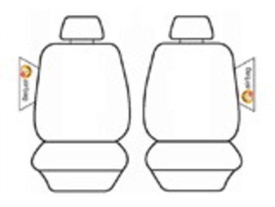 Outback Canvas Seat Covers Suits Ford Ranger PX Dual Cab-XL/XLS/XLT 10/2011-5/2015 Charcoal