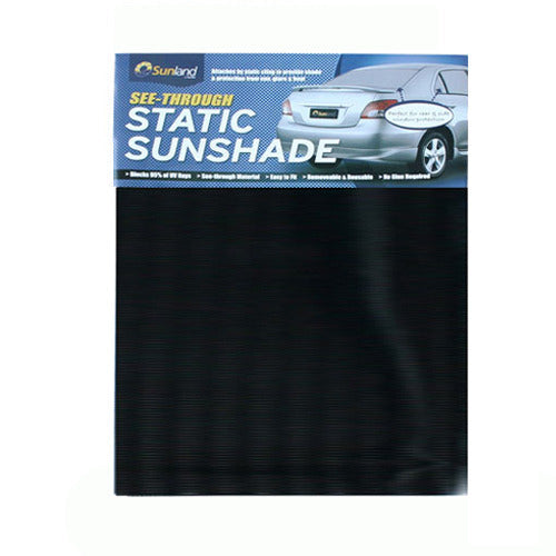 See Through See-Thru Static Cling Sunshade Sun Shade Black Or Silver