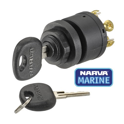 Narva 3 Position Ignition Switch Car Marine Boat Mower 4WD Push Choke / Glow 64008BL