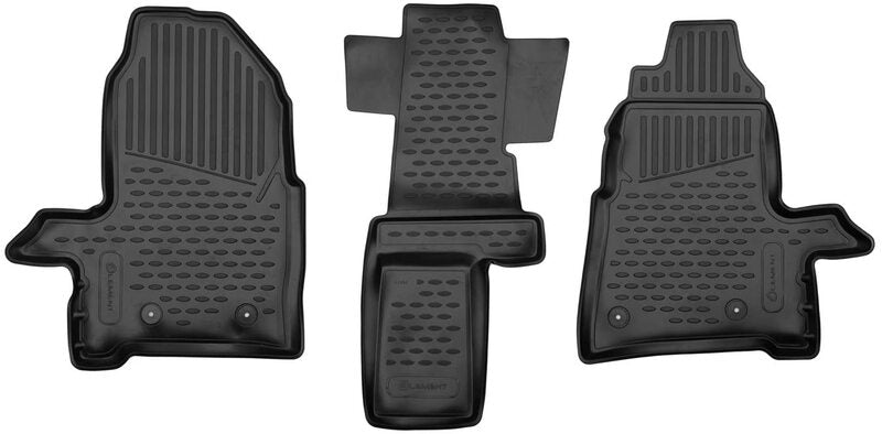 3D Rubber Floor Mats Suits Ford Transit Custom LWB Minivan 2012-2017 3 piece EXP.ELEMENT3D02391210k.F