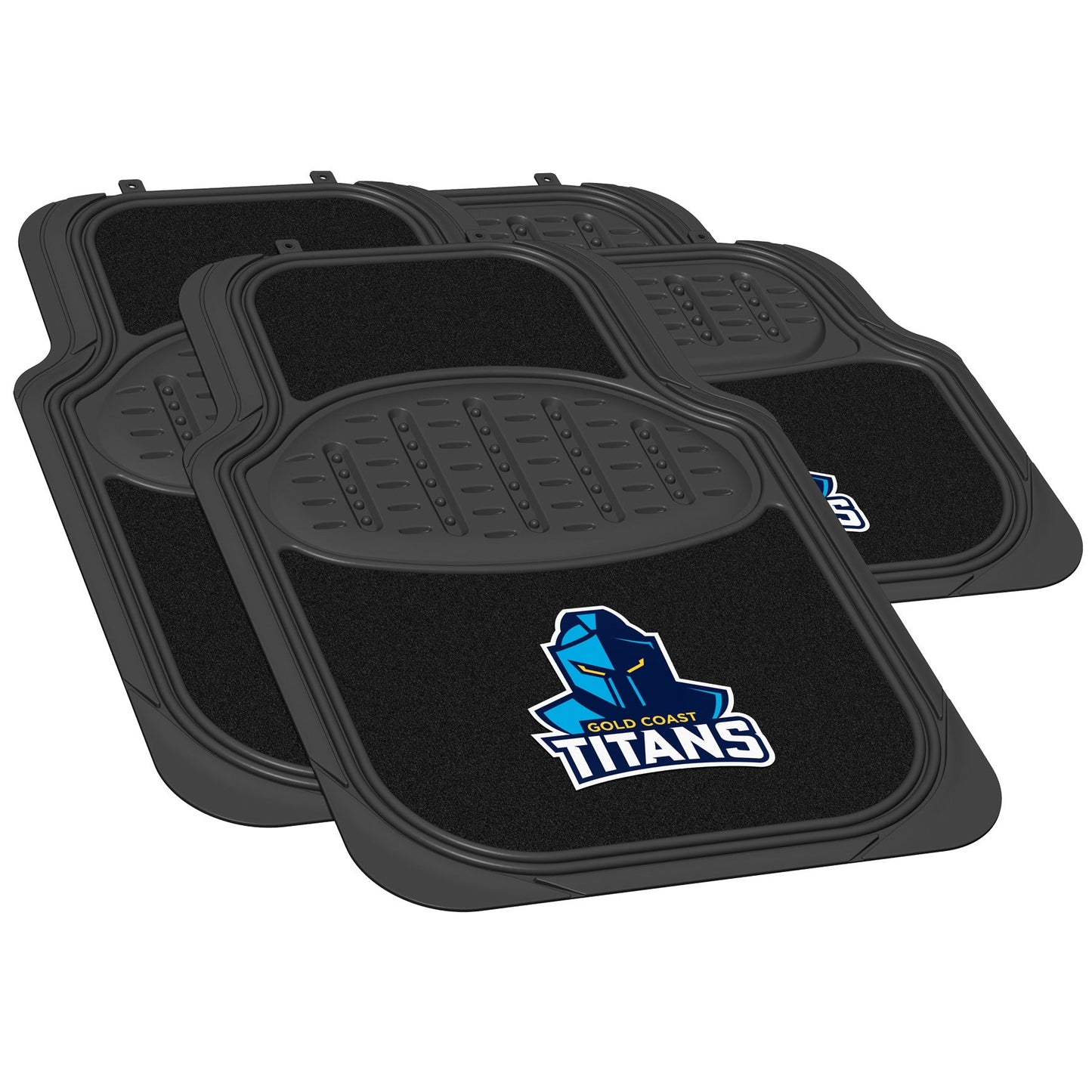 NRL Gold Coast Titans Floor Mats Set Of 4 Front & Rear 2024