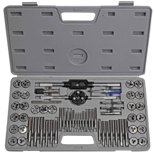 Tap & Die Set - 60Pc Metric & Sae With Two Handles & Thread Guages