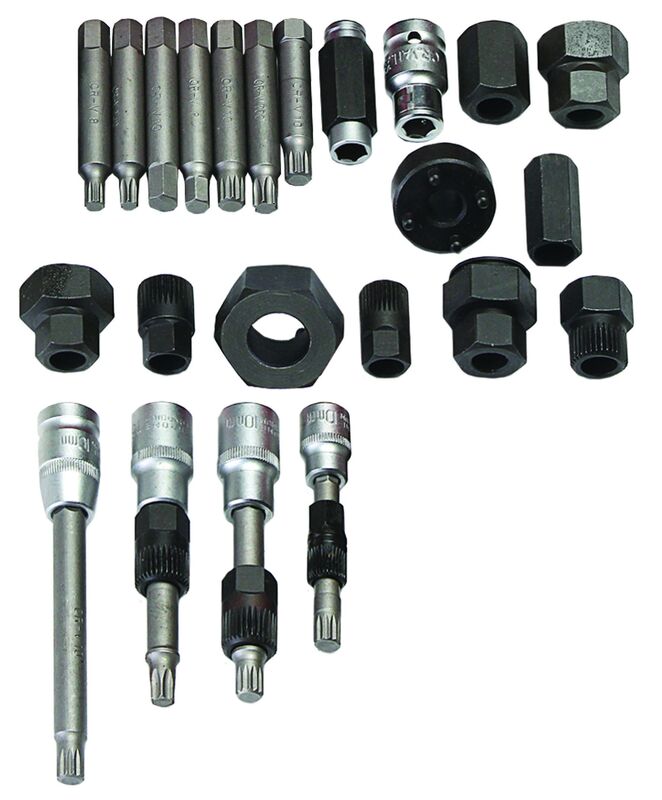 Alternator Pulley Remover Kit - 23Pc 1/2 Dr