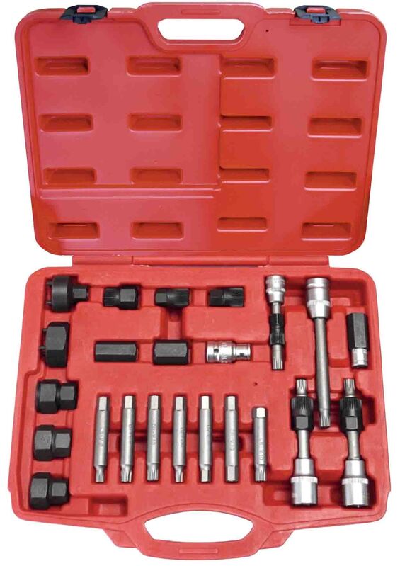 Alternator Pulley Remover Kit - 23Pc 1/2 Dr