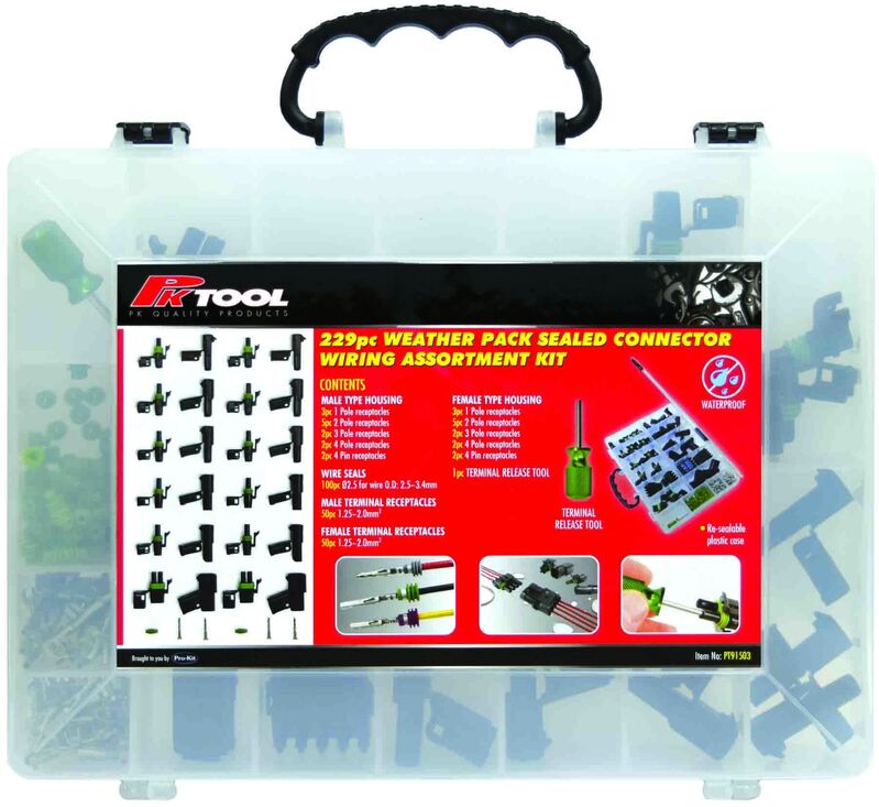 Wire Connector Assortment - 229Pc Weatherpack Waterproof Large Multi Connectors