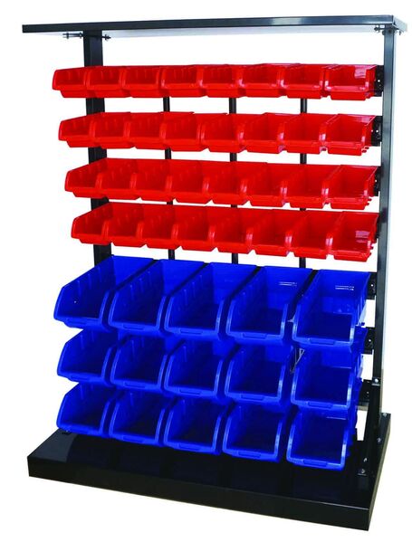 Storage Rack Set - 47Pc Mounting Rack & 32 Small & 15 Large Parts Boxes