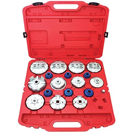 Oil Filter Removal Kit - 18Pc Cup Style Kit For Cartridge Filters