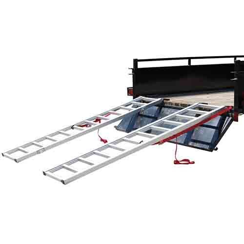 Ramp - 2Pc Ladder Tread Loading Alluminium 183Cm X 38Cm 636Kg