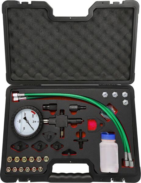 Fuel Pressure Tester Kit - 29Pc High Pressure 2000Bar Common Rail