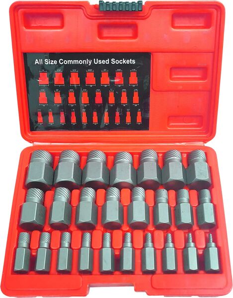 Extractor Set - 25Pc 6Pt Bolt & Screw Twist Socket 3Mm To 22Mm Heads