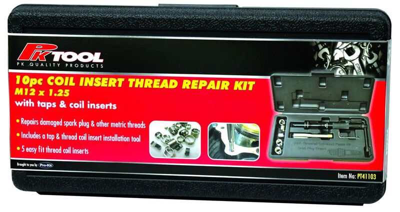 Thread Repair Kit - 10Pc Coil Insert With Tap & Coils M12 X 1.25