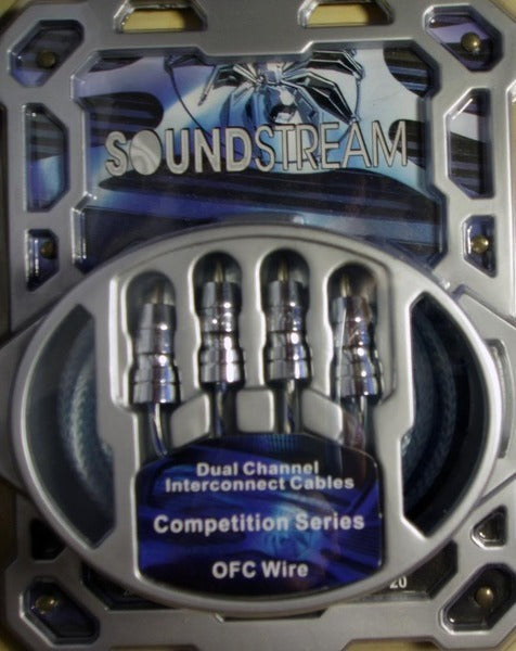 Soundstream 2 Channel RCA Cable Dual Shielded Silk Braided RCA3.0