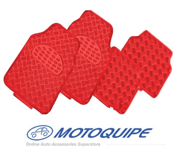 Car Floor Mats Black Carbon Blue Red Pink Chrome Silver Purple Checker Checkerplate Metallic