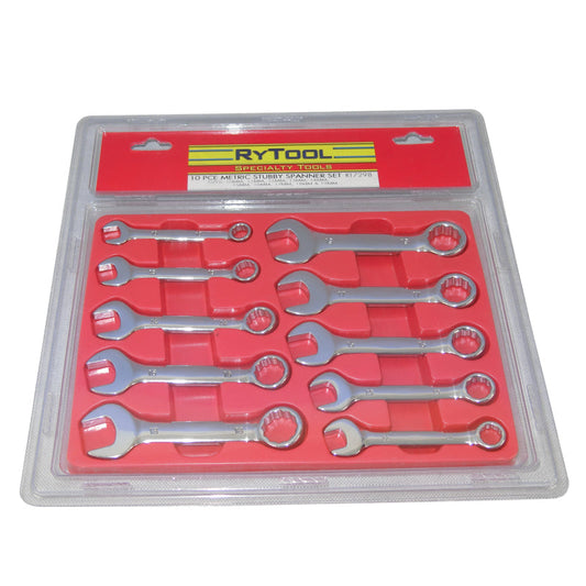 RyTool  10 piece Metric Stubby Spanner Set Teng Tools RT7298