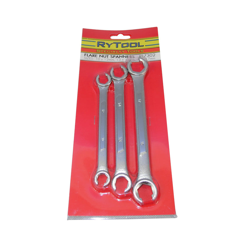 RyTool - 3 Piece Metric Flare Nut Spanner Set RT7302