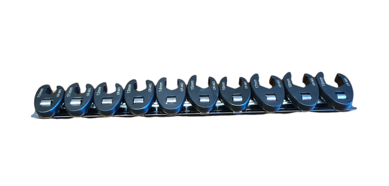 RyTool - 10 Piece Metric Crowfoot Wrench Set