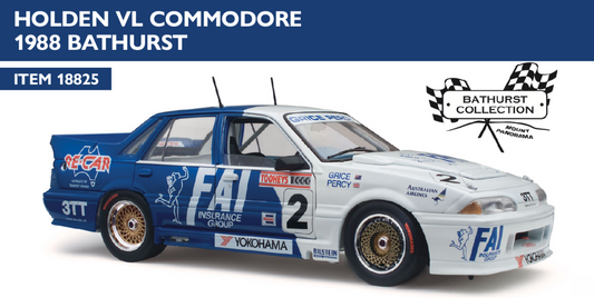 1:18 Classic Carlectables Holden VL Commodore Grice/Percy 1988 Bathurst 18825