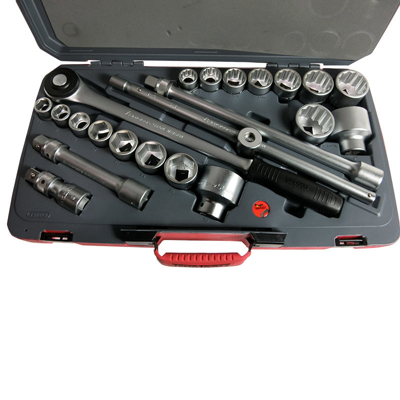 Teng Tools - 22Pc 3/4 Dr Metric/AF Socket Set T3422S