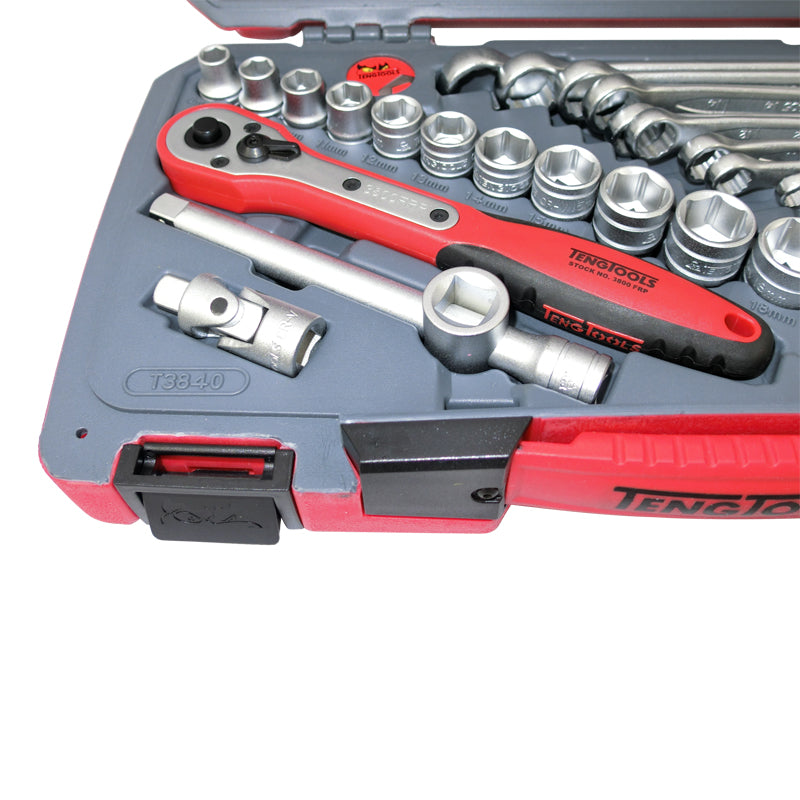 Teng Tools 39 piece Socket Spanner Set 3/8 inch Drive Ratchet Kit T3840