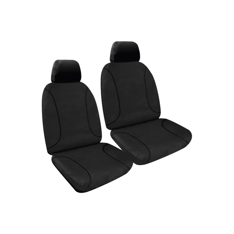 Tradies Full Canvas Seat Covers Suits Isuzu Dmax (TF) Single Cab, Space Cab, All Badges, Bucket Seats 5/2008-5/2012 Black