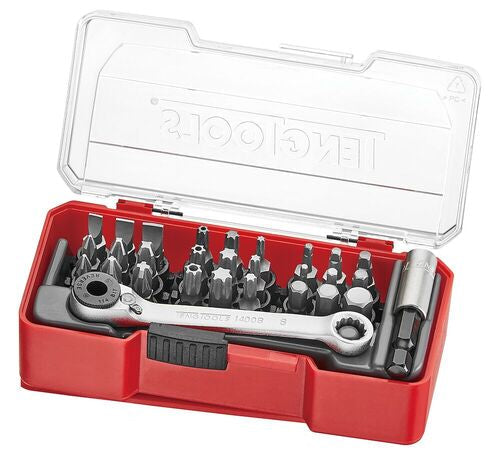 Teng Tools 29 Piece Mini Bit Box Set 1/4 inch Drive Socket TJ1429