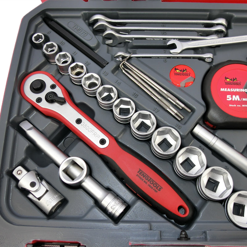 Teng Tools - 79 Piece Service Maintenance Motorist Tool Set Kit TM079