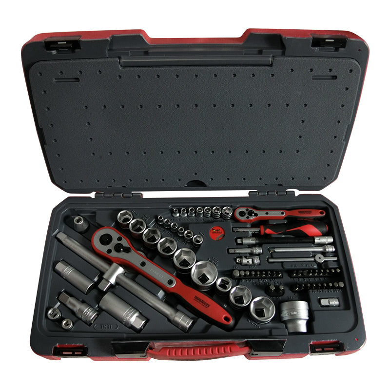 Teng Tools - 111 Piece 1/4 & 3/8 & 1/2 inch Drive Tool Socket Set TM111