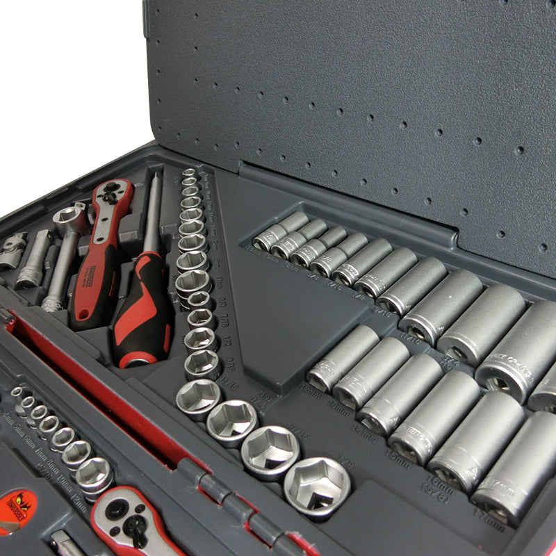 Teng Tools - 111 Piece 1/4 & 3/8 & 1/2 inch Drive Tool Socket Set TM111