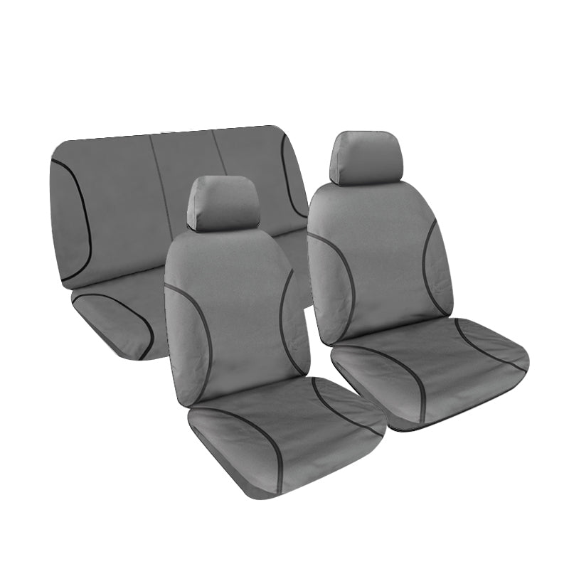 Tradies Full Canvas Seat Covers Suits Ford Ranger PX/2/3 Series Super Cab XL 2012-4/2022 2 Rows PCF451CVCHA