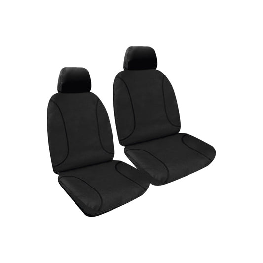 Tradies Full Canvas Seat Covers Suits Isuzu Dmax Space Cab LS/LS-U/LS-M 5/2012-7/2020 Black