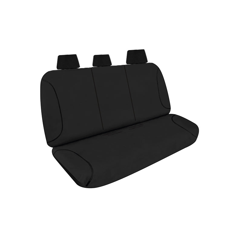 Tradies Full Canvas Seat Covers suits Toyota Hilux Workmate Dual Cab 5/2005-6/2015 Black