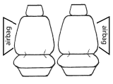 Tradies Full Canvas Seat Covers Suits Holden Colorado (RG) Dual Cab/All Badges 9/2014-2020 Grey