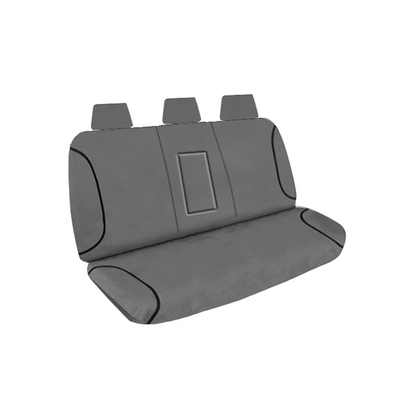 Tradies Full Canvas Seat Covers Suits Mitsubishi Triton (ML) VR/GLX-R/GLS Dual Cab 7/2006-2009 Grey