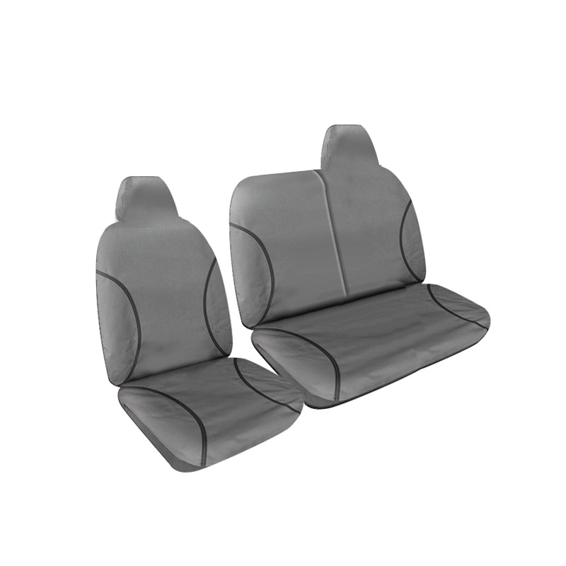 Tradies Full Canvas Seat Covers suits Toyota Hiace LWB/SLWB Van/Bucket & 3/4 Bench 2005-2014 Grey