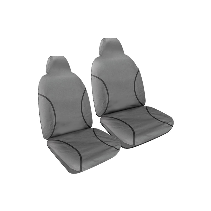 Tradies Full Canvas Seat Covers suits Toyota Hiace LWB Crew Van 2014-1/2019 Grey