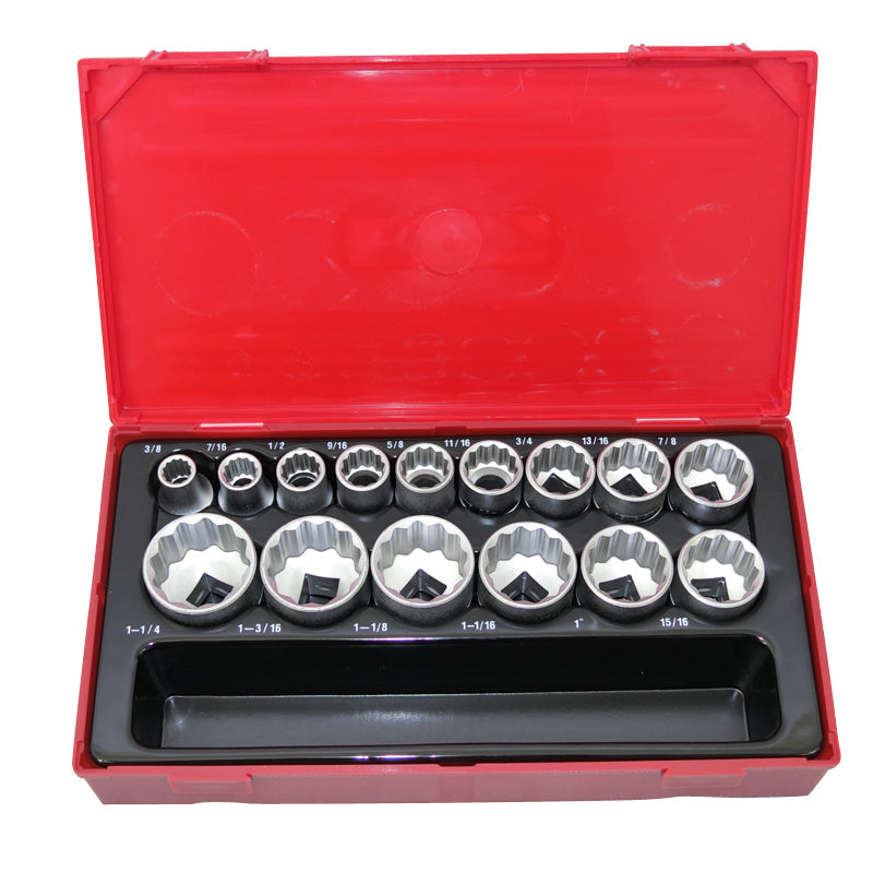 Teng Tools 15 Piece 1/2 inch Drive AF Socket Set TT1215AF