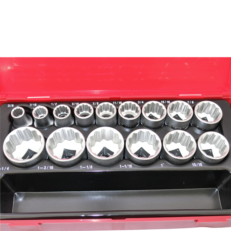 Teng Tools 15 Piece 1/2 inch Drive AF Socket Set TT1215AF