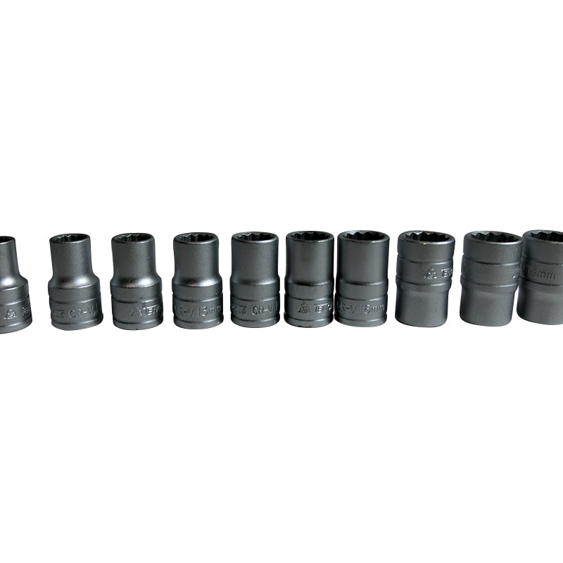 Teng Tools 17pc 1/2 Drive Metric Socket Set TT1218