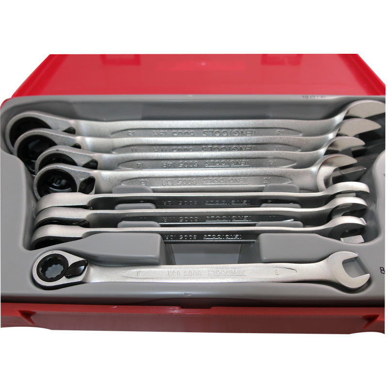 Teng Tools - 8 Piece AF Ratchet Combo Spanner Set TT6508RAF