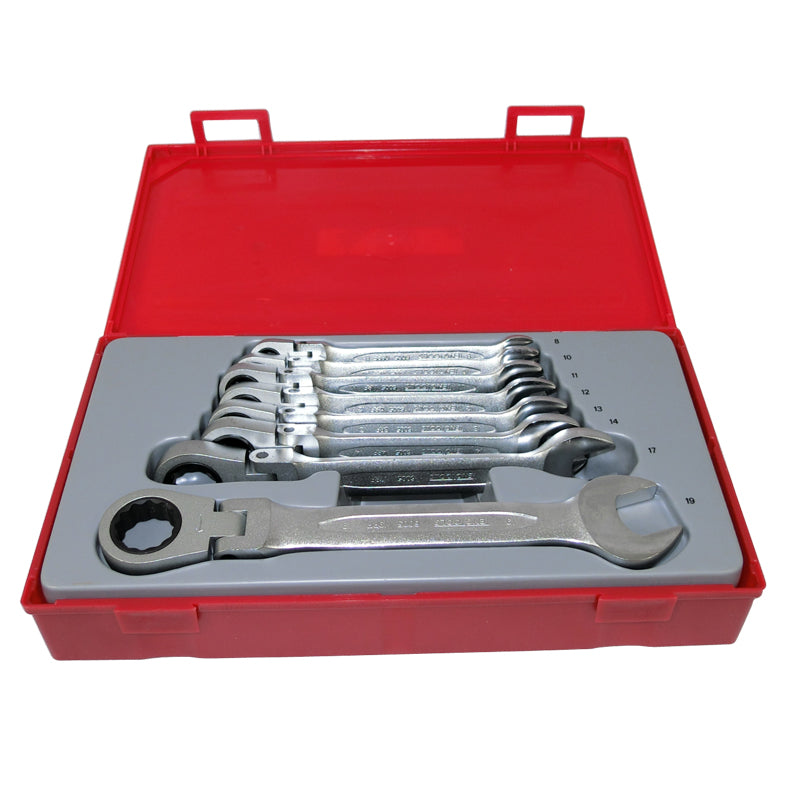 Teng Tools - 8 Piece Metric Flex Ratchet Spanner Wrench Set  TT6508RF