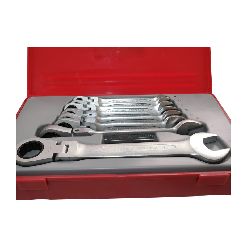 Teng Tools - 8 Piece Metric Flex Ratchet Spanner Wrench Set  TT6508RF