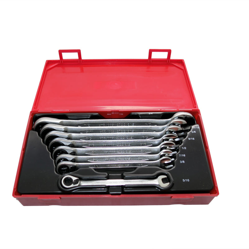 Teng Tools 8 Piece Metric Ratchet Spanner Set Kit Ratcheting TT6508R