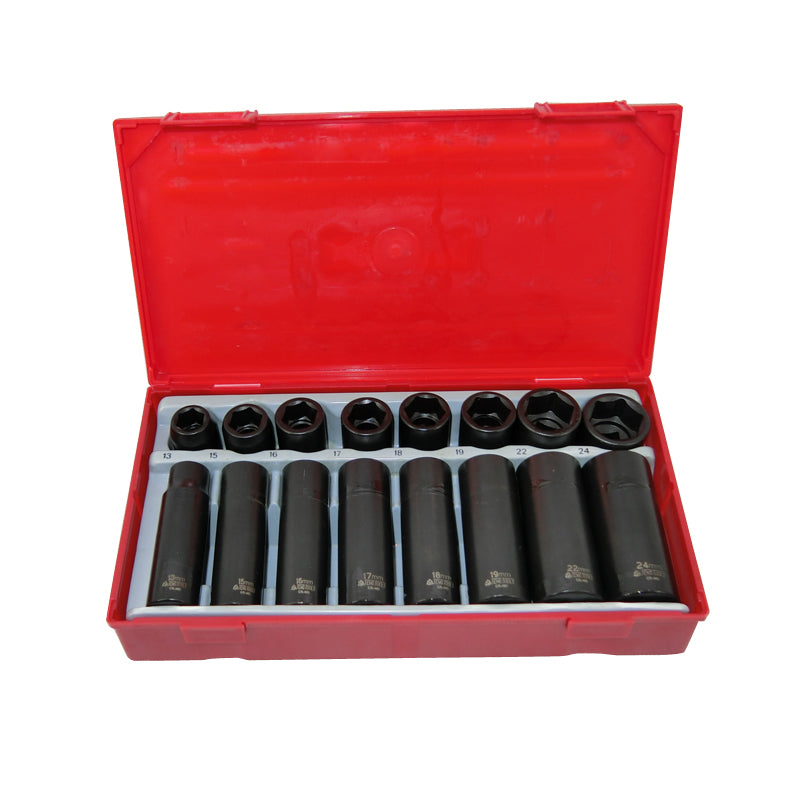 Teng Tools 16 Piece 1/2 inch Drive Impact Socket Set TT9116N