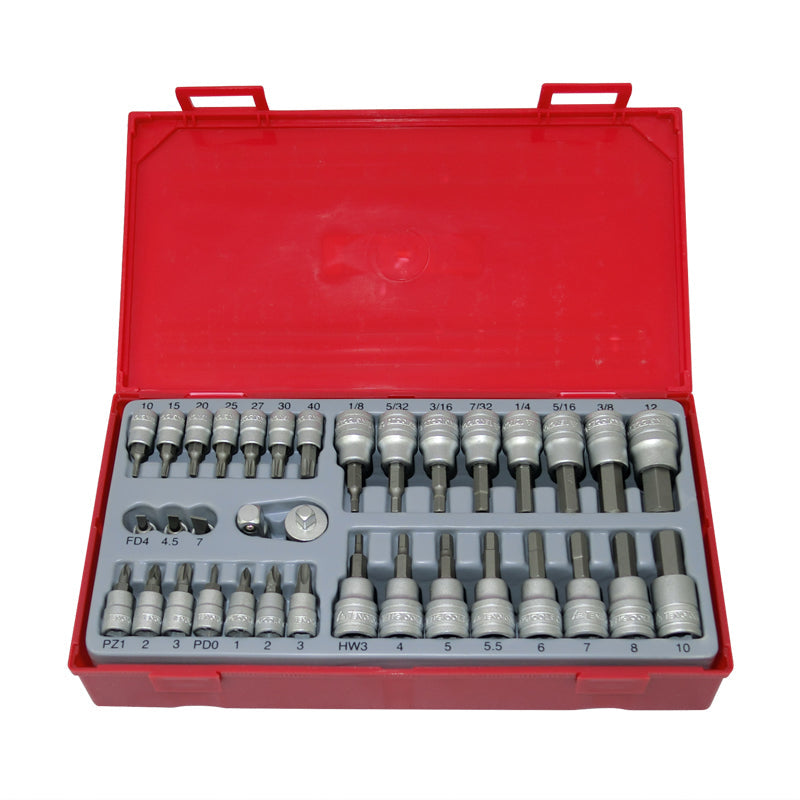 Teng Tools 35 Piece 1/4 & 3/8 inch Drive Bits Socket Set TTBS35