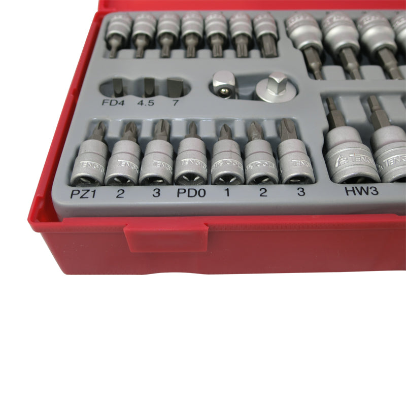 Teng Tools 35 Piece 1/4 & 3/8 inch Drive Bits Socket Set TTBS35