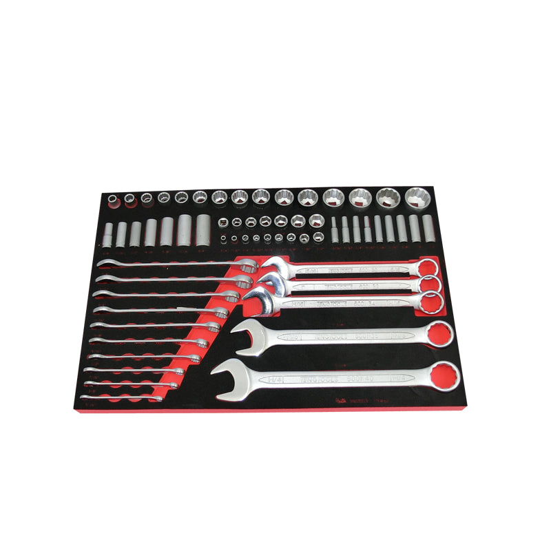 Teng Tools - 62 Piece AF Combination Spanner Socket Tool Set kit TTEAF62