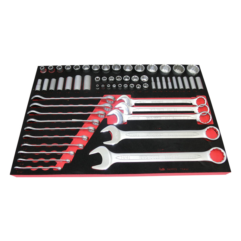 Teng Tools - 62 Piece AF Combination Spanner Socket Tool Set kit TTEAF62