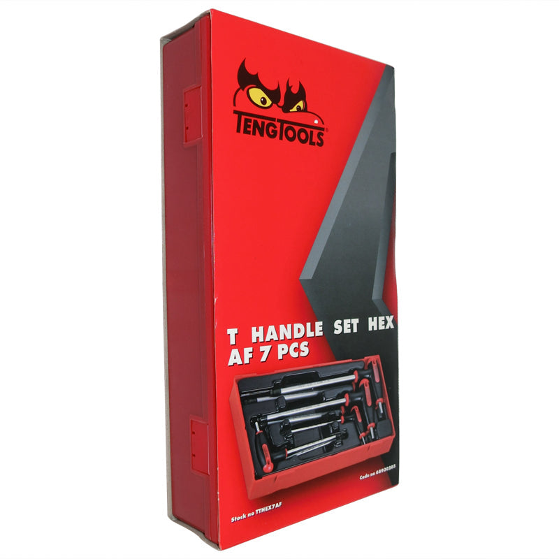 Teng Tools 7 Piece Hex T-Handle Set AF Allen Imperial Tray Set TTHEX7AF