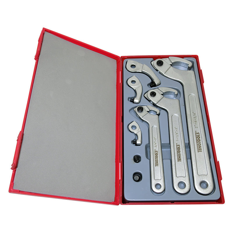 Teng Tools - 8Pc Hook & Pin Wrench Set TC-Tray TTHP08