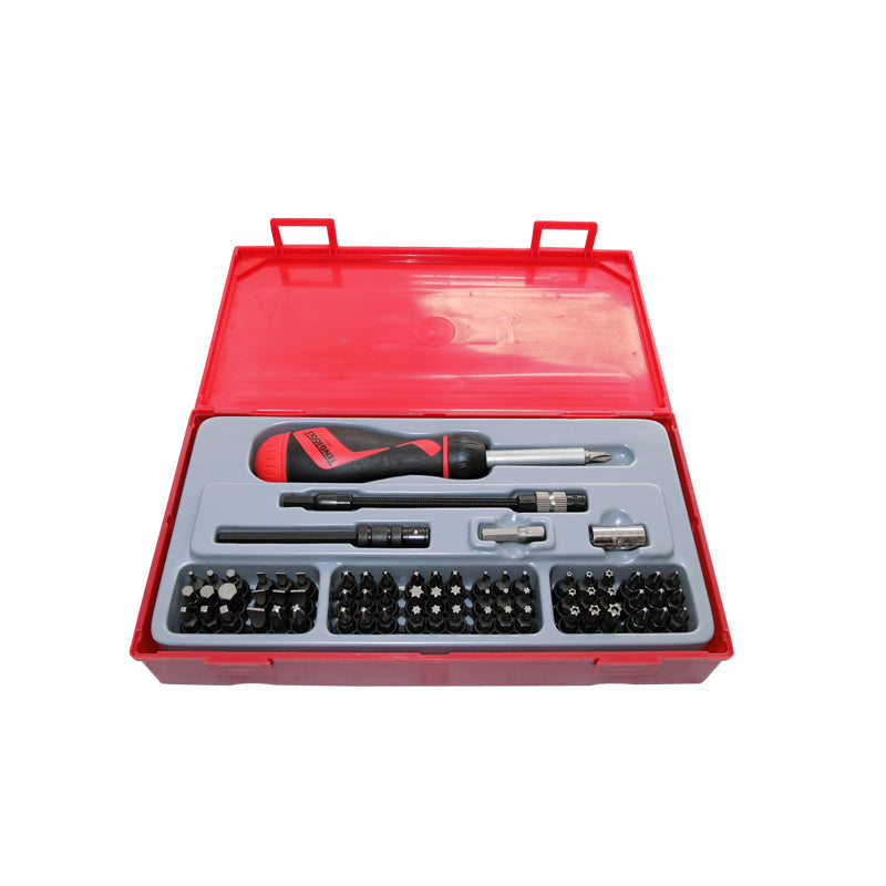 Teng Tools - 74 Piece Ratchet Screw Driver Security Bits Set Mega Drive TTMD74